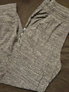 Gray Heather Jogger Pants with Drawstring Waist
